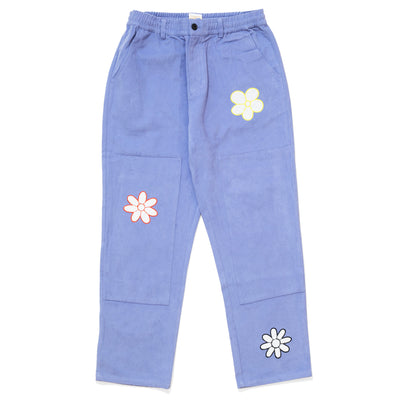 Blue Flower Chenille Trousers
