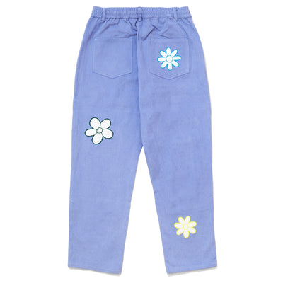 Blue Flower Chenille Trousers