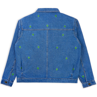 Lucky Clover Embroidery Denim Jacket