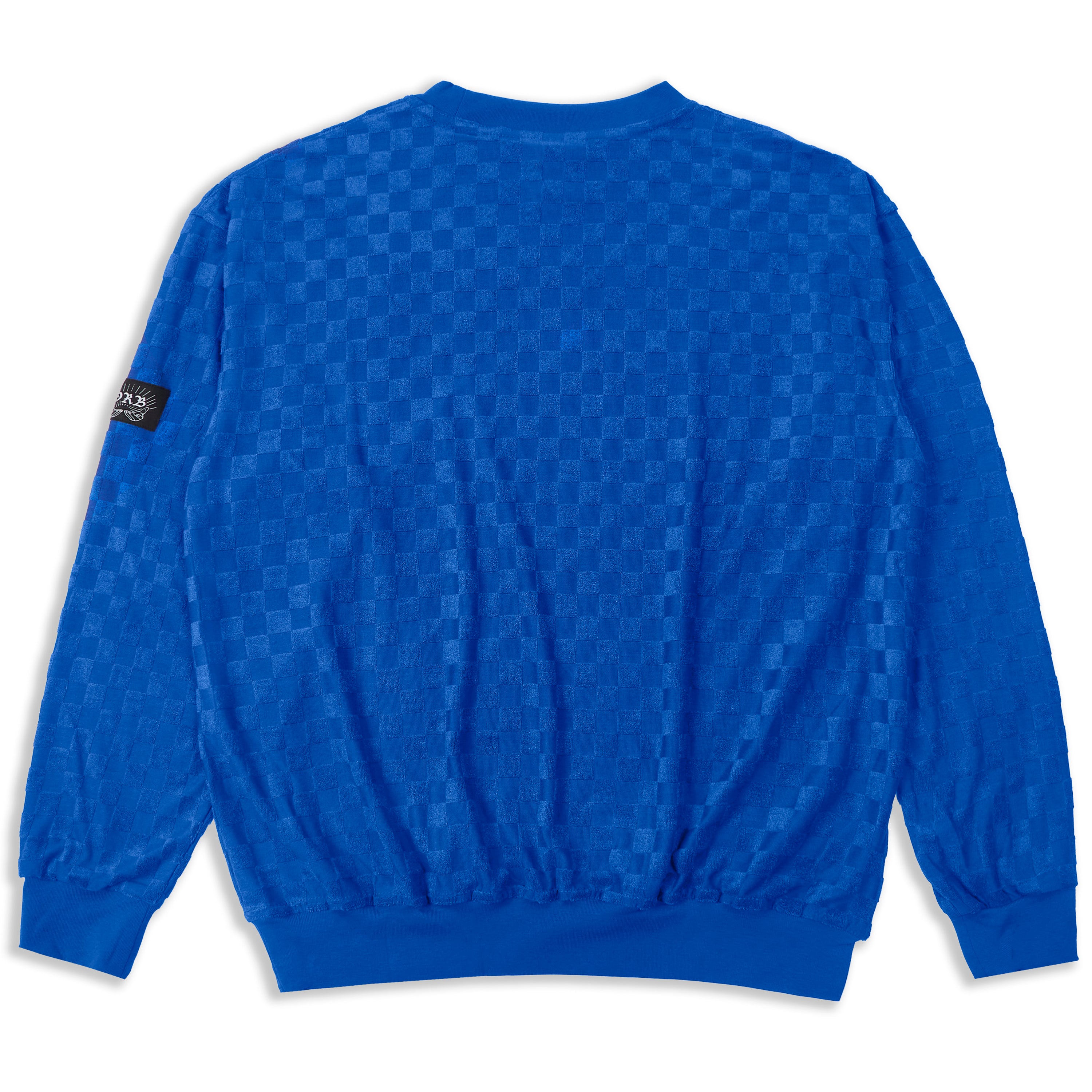 Blue Chequered Towel Sweater