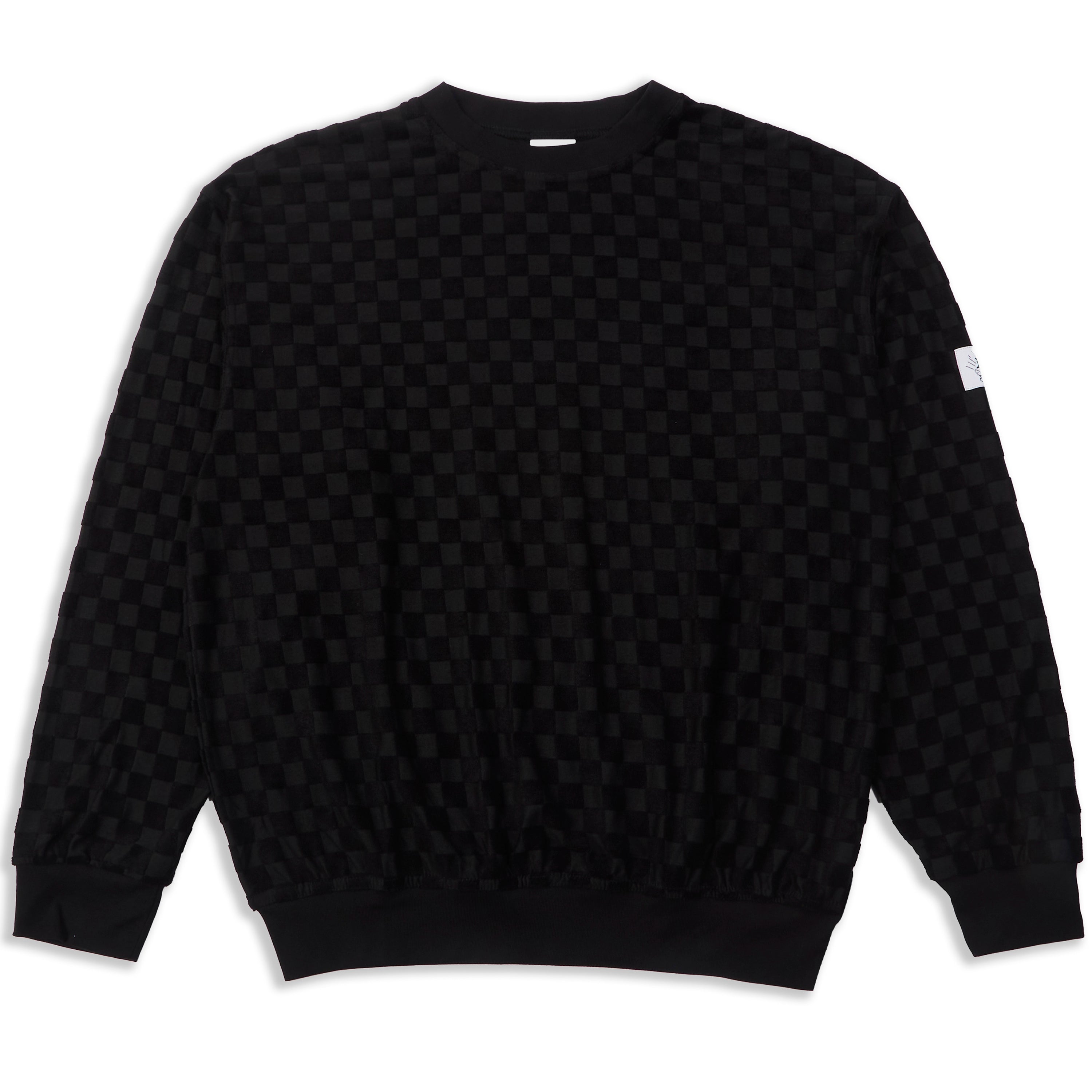 Black Chequered Towel Sweater