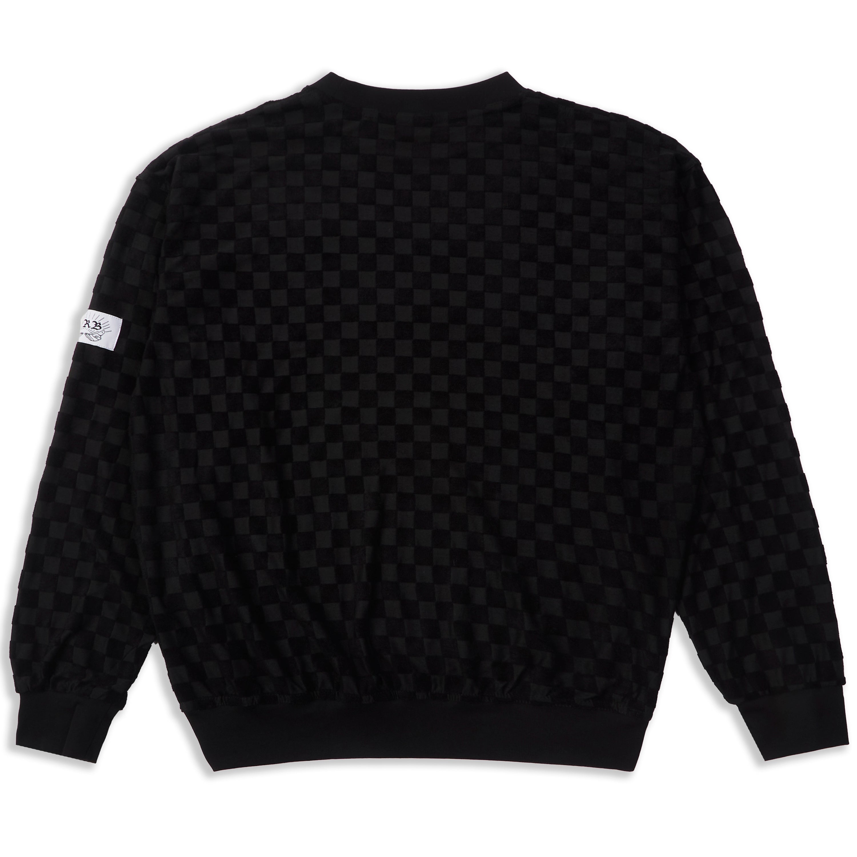 Black Chequered Towel Sweater