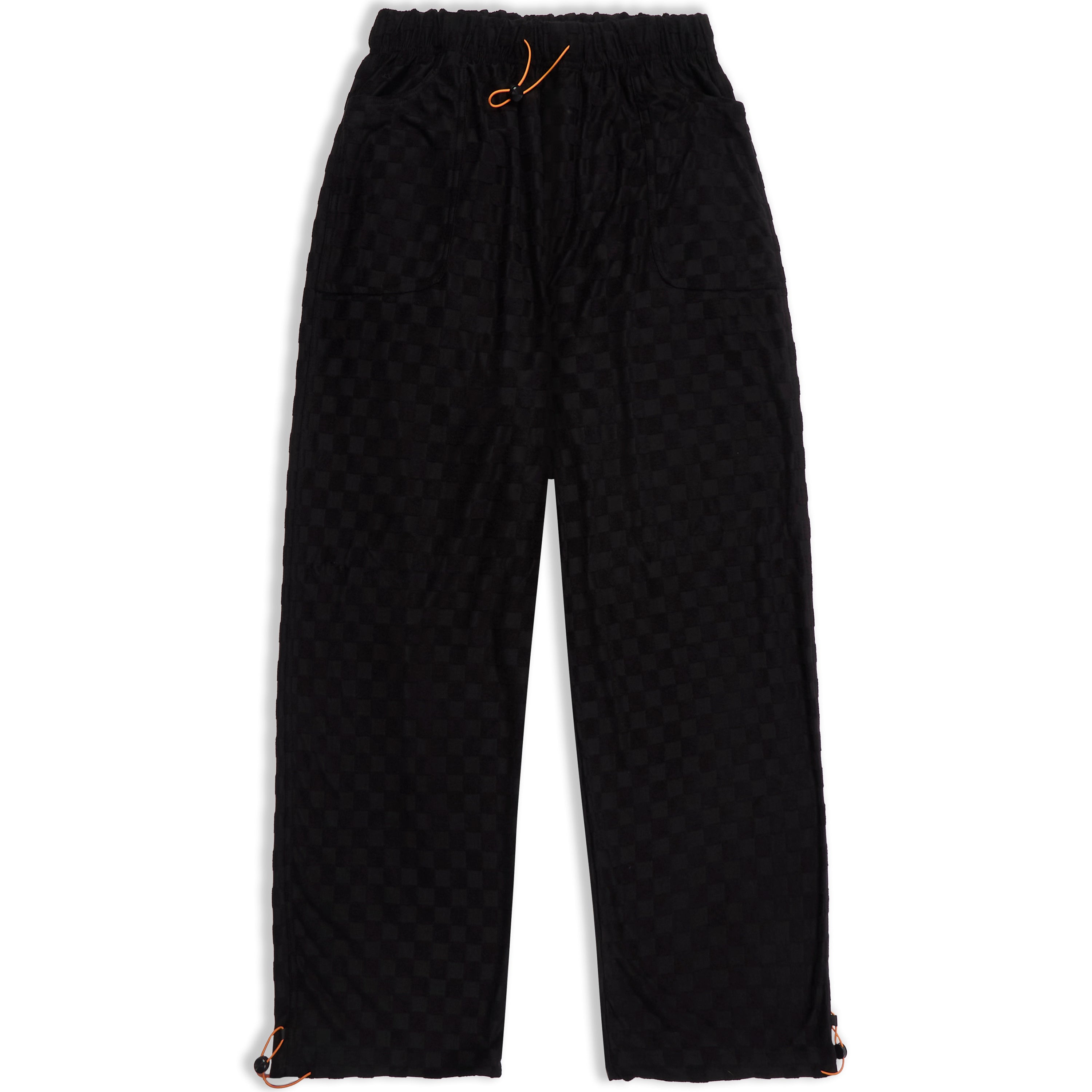 Black Chequered Towel Trousers