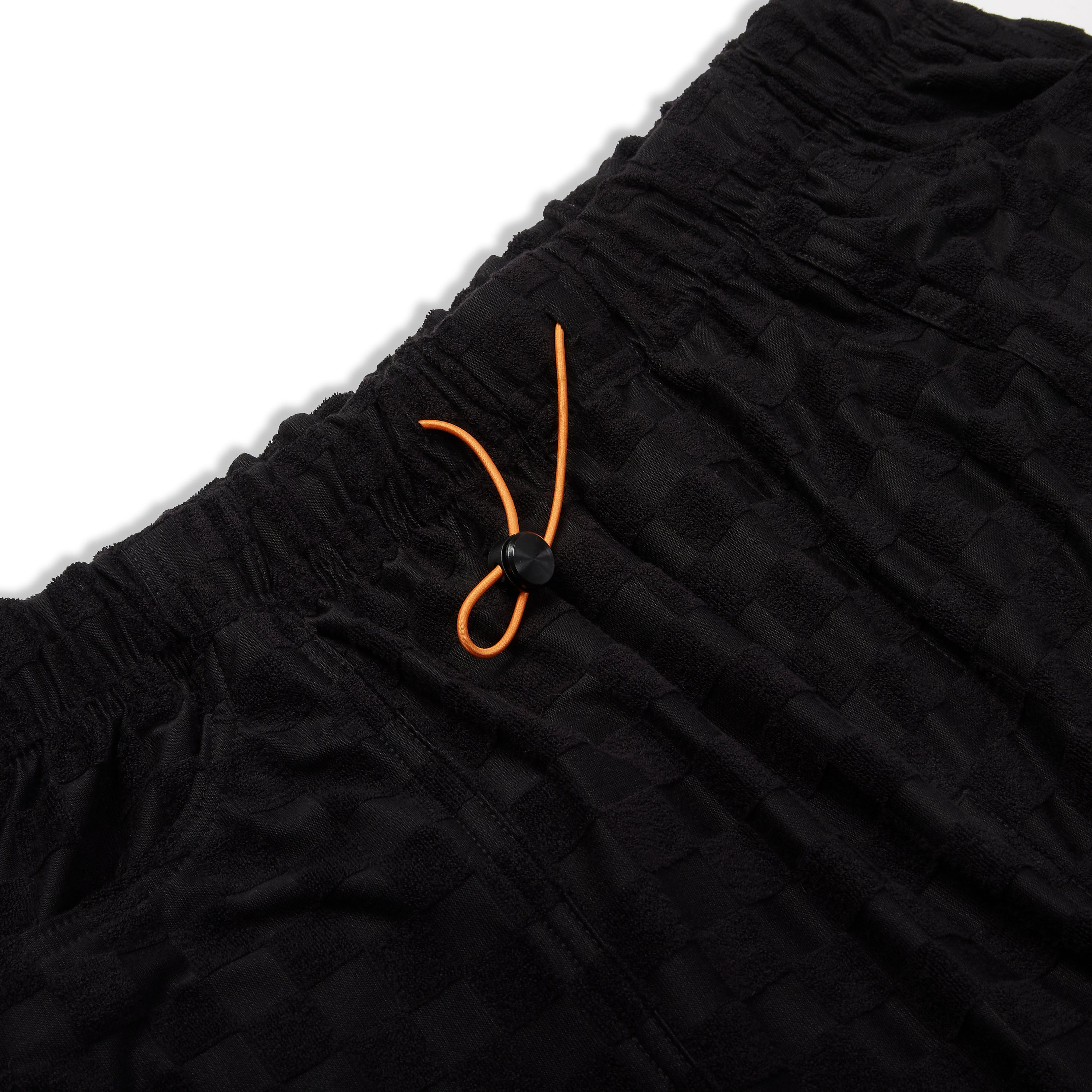 Black Chequered Towel Trousers