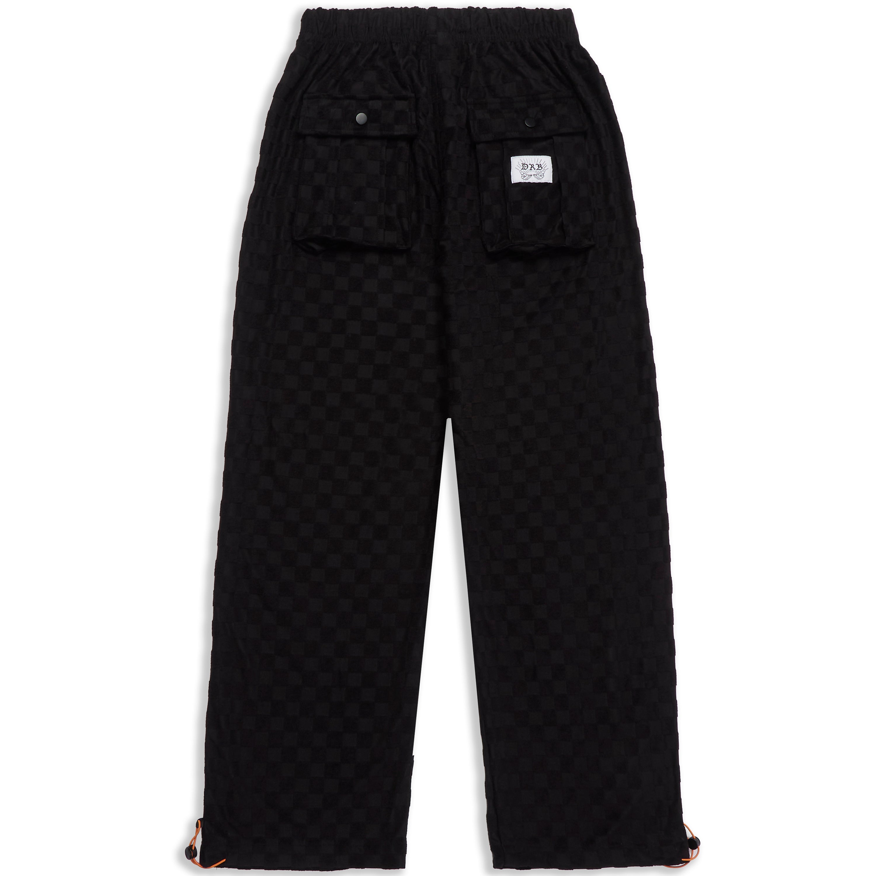 Black Chequered Towel Trousers