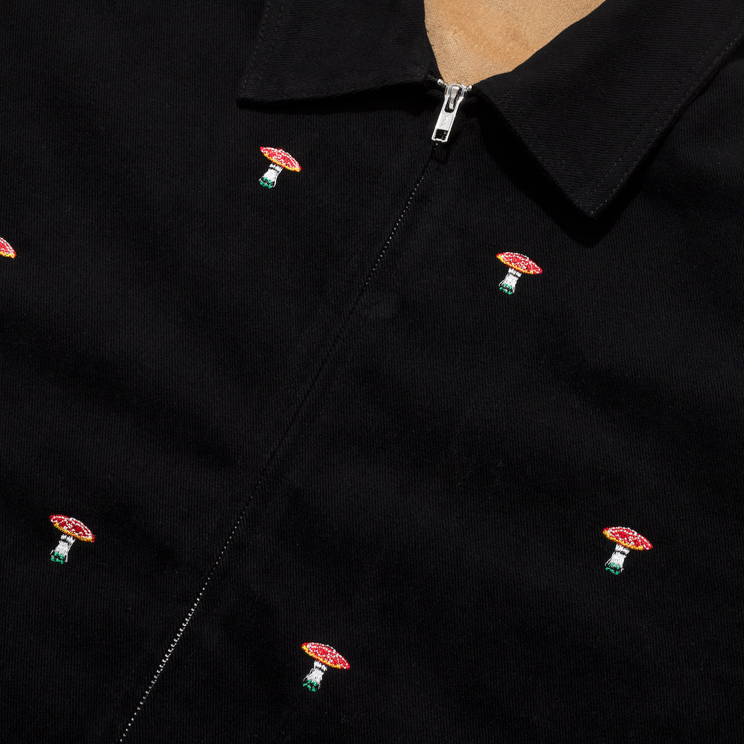 Black Mushroom Embroidery Jacket