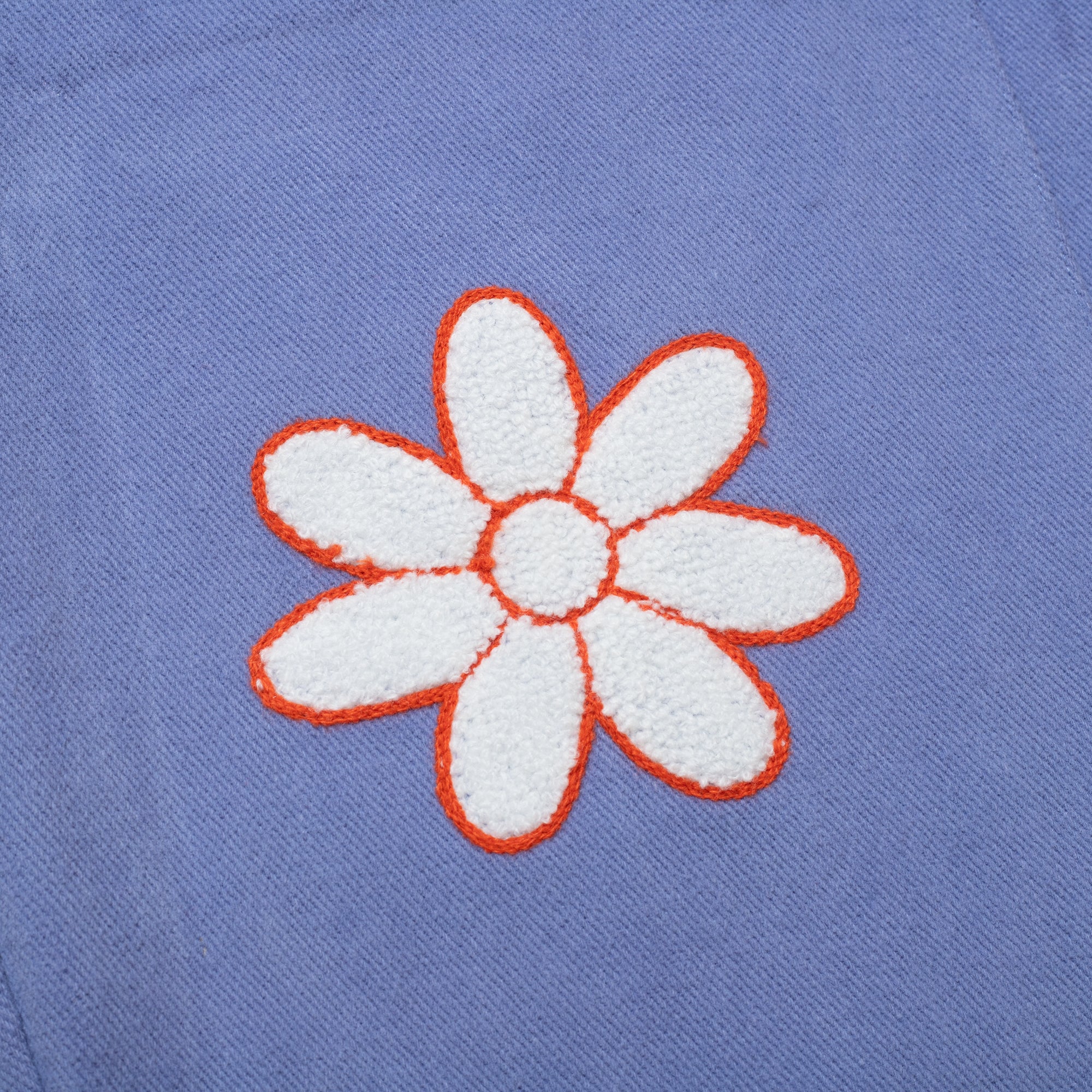 Blue Flower Chenille Trousers